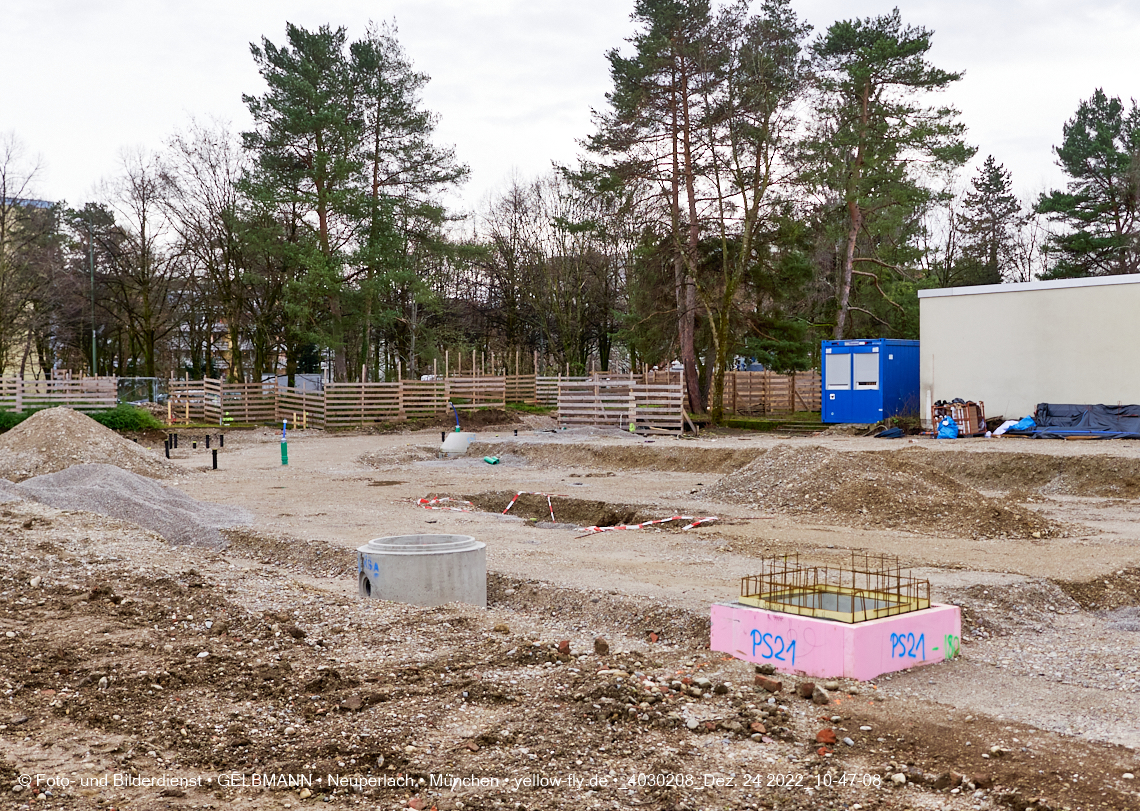 24.12.2022 - Baustelle an der Quiddestraße Haus für Kinder in Neuperlach